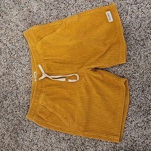 Mens Bank Journal golden corduroy shorts L